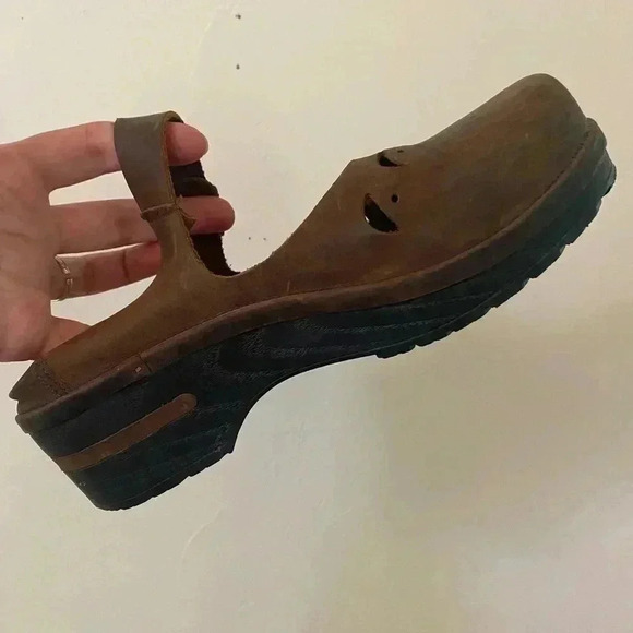 ZEETA VINTAGE LEATHER CLOGS SLIP ONS SIZE 7.5 - Picture 3 of 6